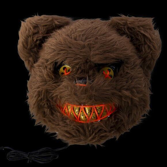 🔥Bloody Halloween LED Teddy Bear Mask Scary Plush Mask BNIB🔥 - Picture 2 of 3